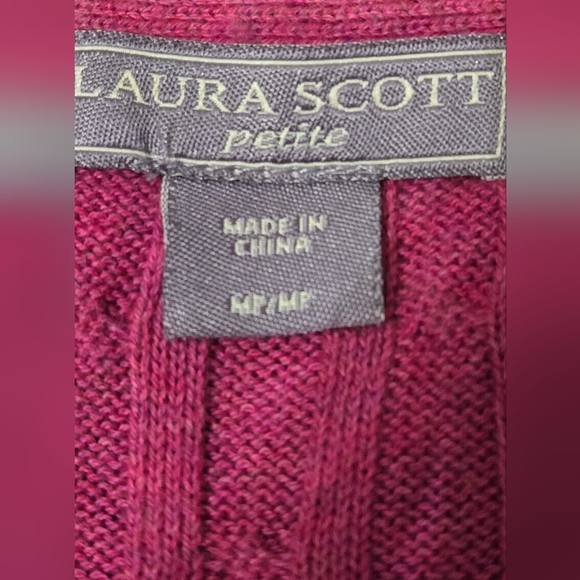 Laura Scott Fuchsia Ribbed Cardigan - Picture 4 of 6